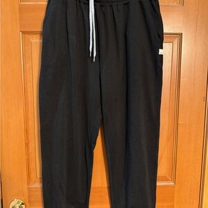 Vuori Black Jogger Pants with White Drawstring